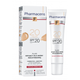 PHARMACERIS F FLUID KRYJĄCY DLA SKÓRY NACZYNKOWEJ SPF 20 CAPILAR-CORRECTION 20 NUDE 30 ML